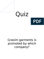 Grasim Garments Is Promoted by Which Company?
