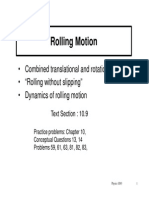 Lecture 29 - Rolling Motion