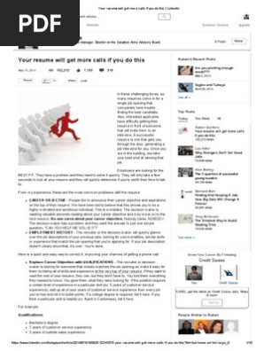 Your Resume Will Get More Calls if You Do This _ LinkedIn