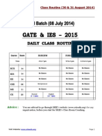 Class Routine (30 & 31 August 2014) : Advice