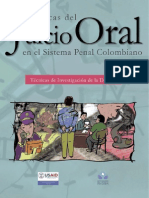 TÉCNICAS DEL JUICIO ORAL EN EL SISTEMA PENAL COLOMBIANO