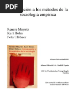 Mayntz, R., Hola K y Hùbner, P. Introducción A Los Métodos de La Sociología Empírica