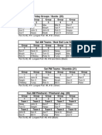 2013 Team Sheet and Money