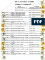 Calendário Curso Flor de Jiló