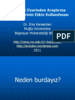 Internet Üzerinden Arama Yöntemlerinin Etkin Kullanılması 2011