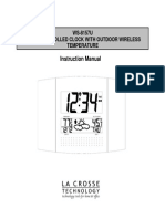 Instruction Manual: WS-8157U Radio-Controlled Clock With Outdoor Wireless Temperature