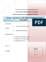 Manual de procedimientos MAPRO Municipalidad Huancayo