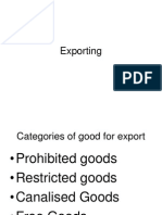 Types of Export goods