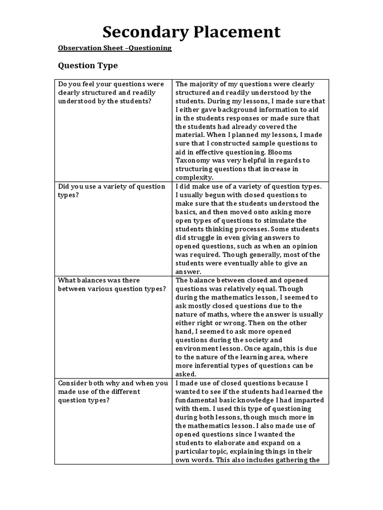 observation sheet questioning | Physics & Mathematics | Mathematics