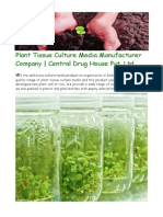 Useful Plant Tissue Culture Media