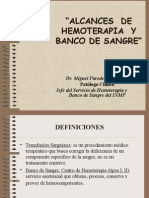 Alcances de Hemoterapia y Banco de Sangre 1