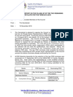 Report - RDC - PSR Selection - Consumers Group & Senior Citizens