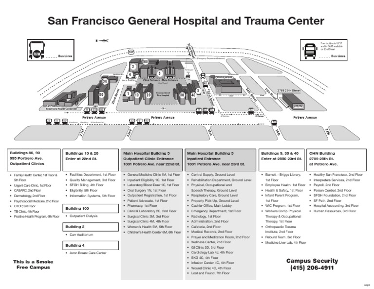 SFGH Campus and Building Directory | PDF | Clinic | Patient
