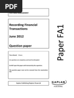 Download FIA FA1 Mock Exam Question by Aiman Safwan SN238297626 doc pdf