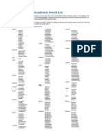 Sublists of the Academic Word List