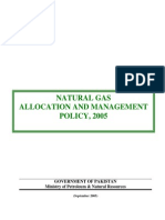 NATURAL GAS Allocation and Managmnt Policy 2005