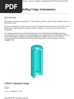 Axisymmetric Modelling in ANSYS Tutorial | PDF | Finite Element Method ...