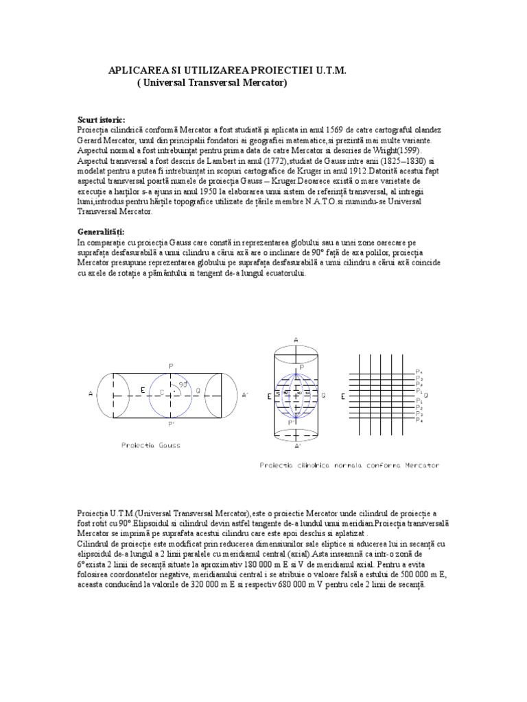 Proiectia UTM | PDF
