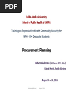 Procurement Planning