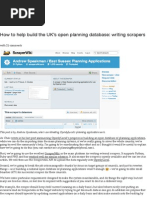 How To Help Build The UK's Open Planning Database: Writing Scrapers - Countculture