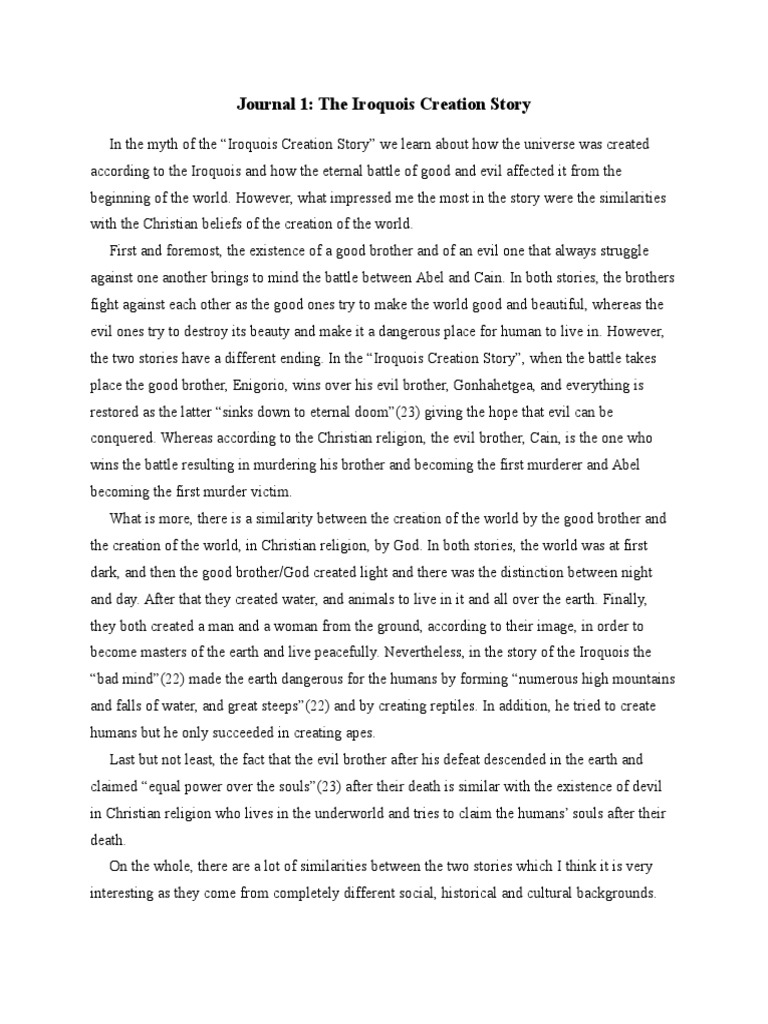 journal-1-the-iroquois-creation-story-pdf-creation-myths-human