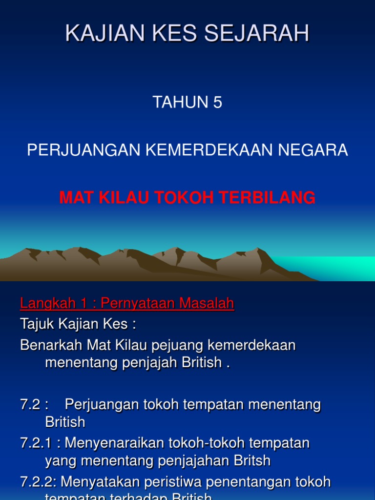 Kajian Kes Sejarah: Tahun 5