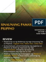 Lecture 3 - Sinaunang Pamayanan