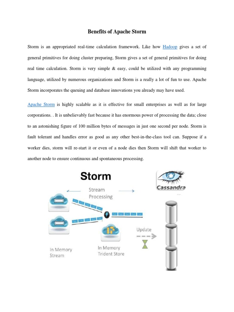 Advantages of Apache Storm Framework | PDF | Apache Hadoop | Big Data
