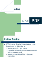 Insider Trading: By: Prof. K.S. Murthy