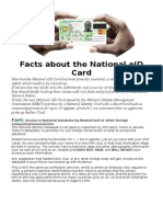 Facts About The National eID Card: Fact