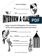 1 A Classmate Interview Megaphone Templates