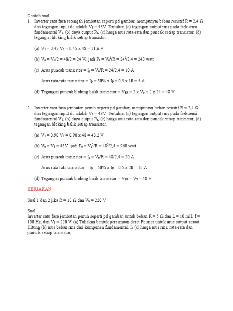 Contoh soal inverter  doc Contoh soal inverter  doc