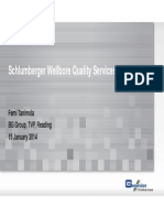 Schlumberger Wellbore Quality Services: Femi Tanimola BG Group, TVP, Reading 15 January 2014