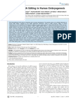 Altered a-I RNA Editing in Embryogenesis