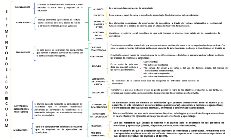 Elementos del Currículum Educativo | PDF | Plan de estudios | Aprendizaje