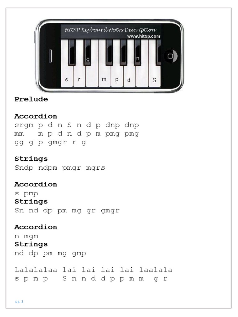 Didi Tera Devar Deewana Notes | PDF | Musical Instruments | Music ...