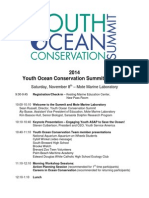 2014 Youth Ocean Conservation Summit Schedule