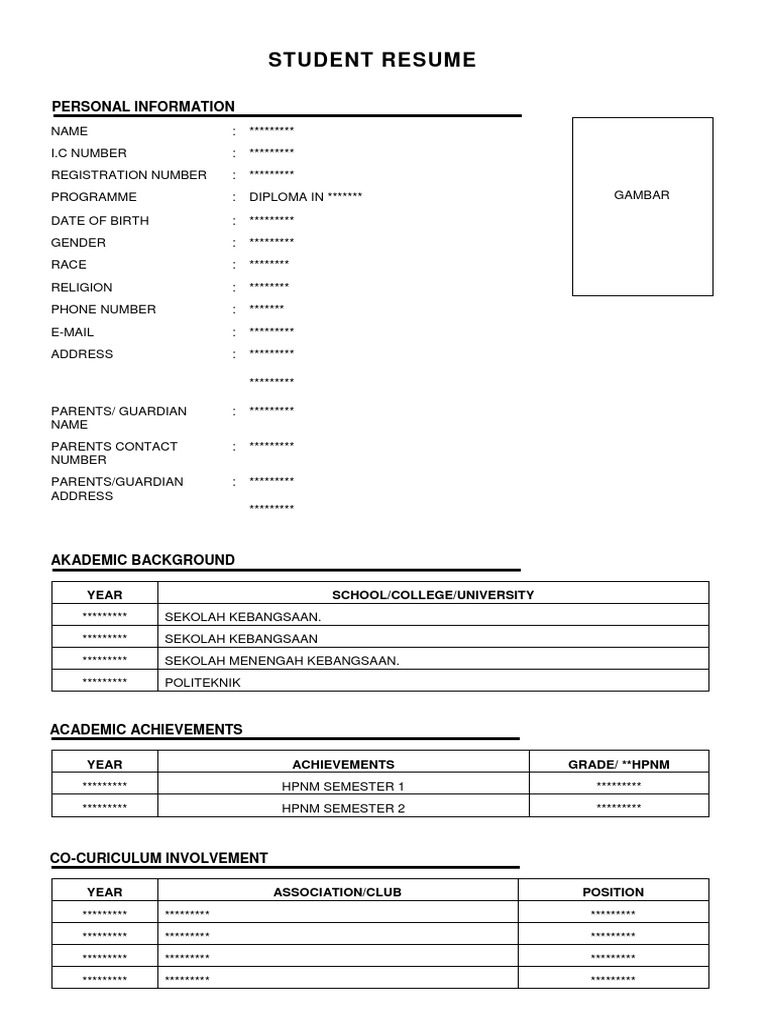 Contoh Resume Untuk Permohonan Latihan Industri Politeknik Pdf