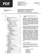 Instructions For Oil-Immersed Distribution Transformers