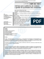 NBR ISO 19011 - 2002 - Auditoria Para Gestão Da Qualidade