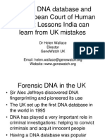 UK DNA Database Lessons