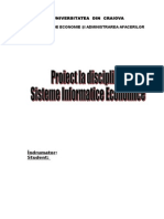 Proiect Sisteme Informatice Economice