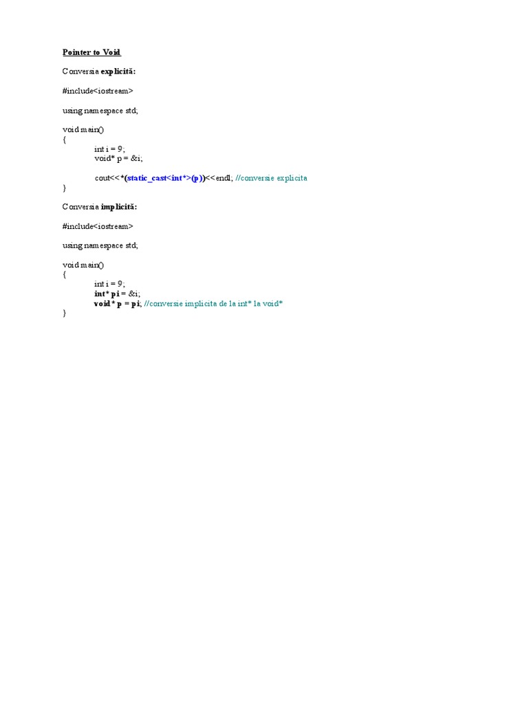 Pointer To Void | PDF