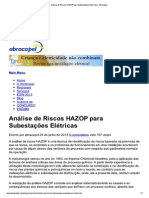 Análise de Riscos HAZOP ... S Elétricas - Abracopel