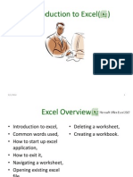 Introduction To Excel