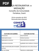 Justiça Restaurativa e Mediação - Palestra.ppt