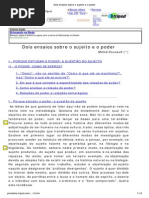 O Sujeito e o Poder - Foucault