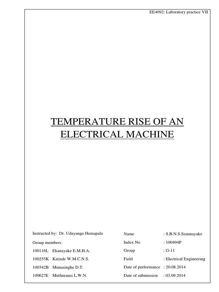 Motor Temperature Rise Analysis | PDF | Thermography | Infrared
