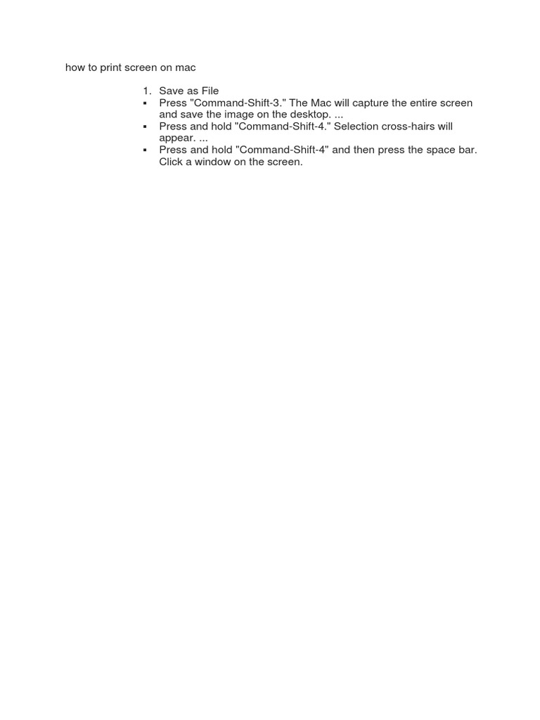 How To Print Screen On Mac | PDF | Computers