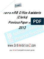 IBPS RRB Clerks Previous Paper